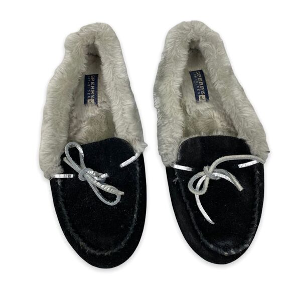 Sperry Black Slippers / moccasins - Picture 1 of 8